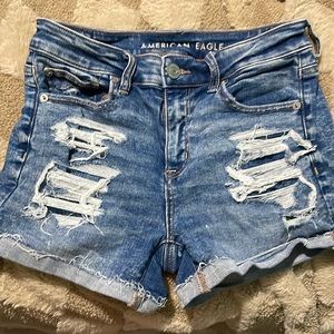 American Eagle next level stretch high waist jean shorts
